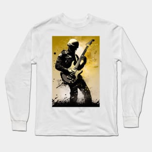 Swat Officer Shredding On The Electric Guitar Long Sleeve T-Shirt